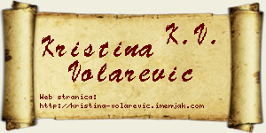 Kristina Volarević vizit kartica